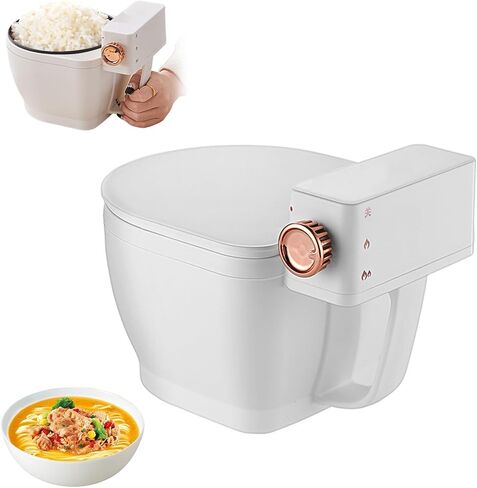 طباخ أرز صغير، طباخ كهربائي على شكل مرحاض، طباخ بطيء، طباخ أرز ممتع، 2 كوارت 6 أكواب أرز مطبوخ (3 أكواب أرز غير مطبوخ) مناسب للمعكرونة والمعكرونة والحساء مناسب للمهاجع والمكتب in Kuwait