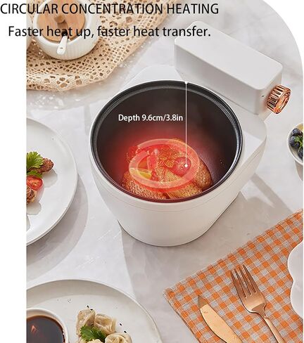 طباخ أرز صغير، طباخ كهربائي على شكل مرحاض، طباخ بطيء، طباخ أرز ممتع، 2 كوارت 6 أكواب أرز مطبوخ (3 أكواب أرز غير مطبوخ) مناسب للمعكرونة والمعكرونة والحساء مناسب للمهاجع والمكتب in Kuwait