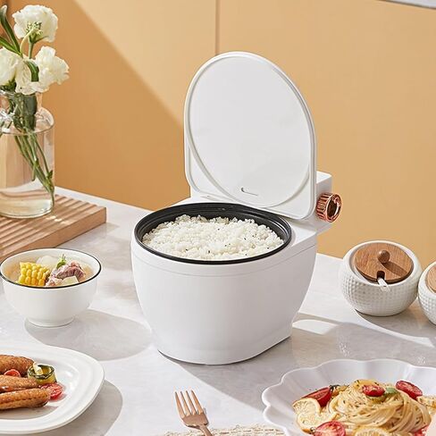 طباخ أرز صغير، طباخ كهربائي على شكل مرحاض، طباخ بطيء، طباخ أرز ممتع، 2 كوارت 6 أكواب أرز مطبوخ (3 أكواب أرز غير مطبوخ) مناسب للمعكرونة والمعكرونة والحساء مناسب للمهاجع والمكتب in Kuwait