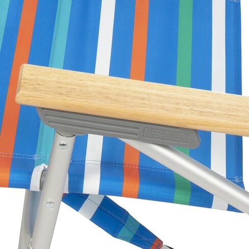 Tommy Bahama 2-Pack 4-Position Easy in-Easy Out Folding Backpack Beach Chair, Logo Stripe in Saudi Arabia
