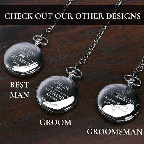 Best Man Gifts for Wedding I Best Man Proposal Gift -"Best Man for a Day" Pocket Watch I Best Man Gift I Will You Be My Best Man Gifts in Saudi Arabia