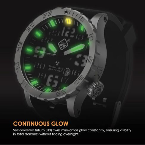 ساعة غوص الماء الثقيل تيتانيوم تريتيوم من هازارد 4(R): GMT WHT، BLK PVD، BLK Dial/WHT Graphics - GGYG in Kuwait