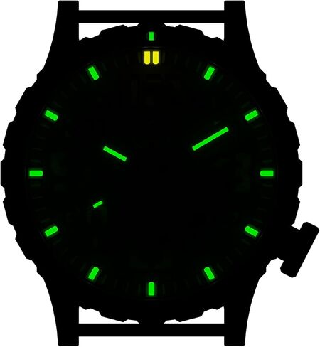 ساعة غوص الماء الثقيل تيتانيوم تريتيوم من هازارد 4(R): GMT WHT، BLK PVD، BLK Dial/WHT Graphics - GGYG in Kuwait