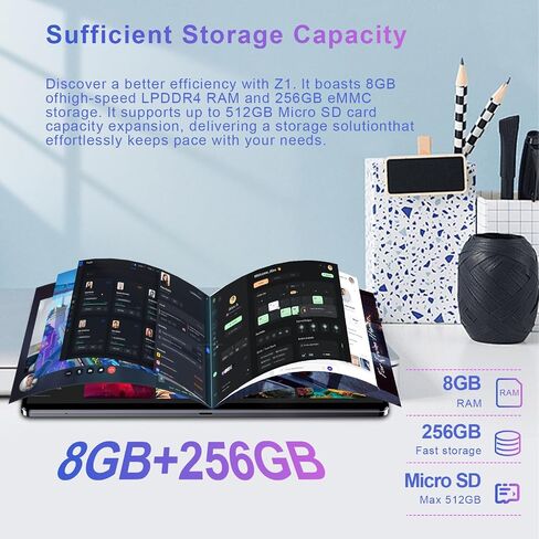 jumper Android 14 Tablet 15 inch 2.5K Display, Helio G99 Octa-Core Processor(Beat Unisoc T618), Gaming Tablet with Foldable Stand, 10000mAh, 256GB Storage, 4 Speakers, BT5.0, 2.4G/5G WiFi, 13MP Camera in Saudi Arabia
