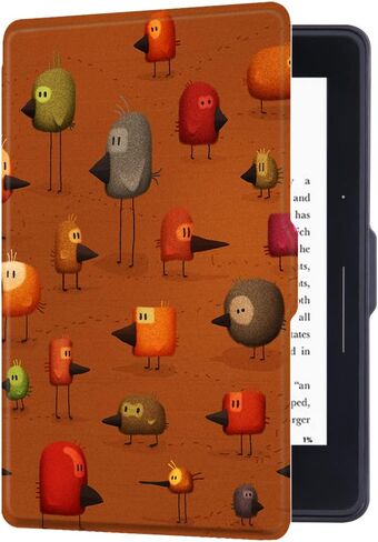 حافظة طلاء لجهاز Kindle Voyage (300 نقطة في البوصة، إصدار 2014) فقط - غطاء مزود بخاصية النوم/الاستيقاظ التلقائي، التنين الأسود in Saudi Arabia
