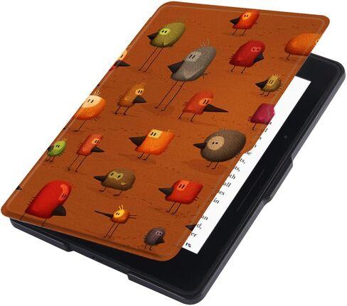 حافظة طلاء لجهاز Kindle Voyage (300 نقطة في البوصة، إصدار 2014) فقط - غطاء مزود بخاصية النوم/الاستيقاظ التلقائي، التنين الأسود in Saudi Arabia