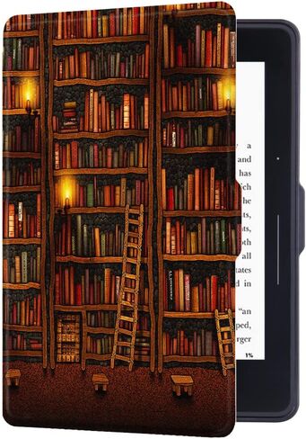 Painting Case for Kindle Voyage (300 PPI, 2014 Released) Only - Cover with Auto Sleep/Wake, Black Dragon in Saudi Arabia