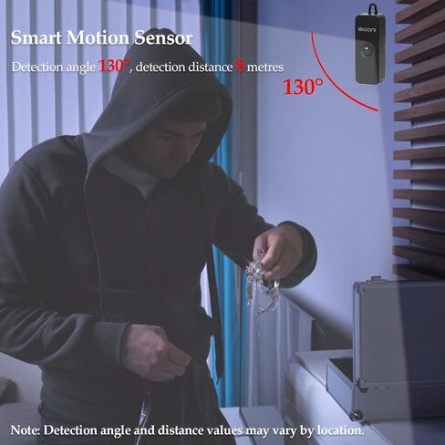 Smart Pir Motion Sensor, Presence Sensor with App Notification Alerts & Records, WiFi Motion Detector Alarm for Smart Home Automation, Smart Life App Compatible Devices (2-Black) in Saudi Arabia