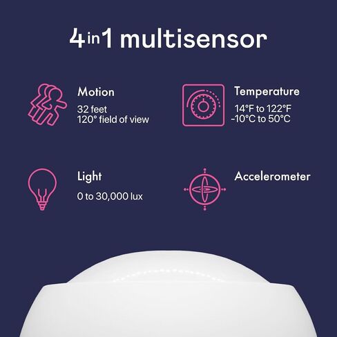 Atrim Z-Wave 800 Series 4-in-1 Multi-Sensor - Smart Home Automation Sensor - Measures Temperature, Motion, Light - White in Saudi Arabia