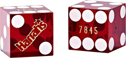 Las Vegas Style 6 Sided Dice Set - Casino Colored Dice Set Used As Craps Dice - Large 19mm for Dice Stacking - Set of 2 Vegas Casino Purple Polished in Saudi Arabia