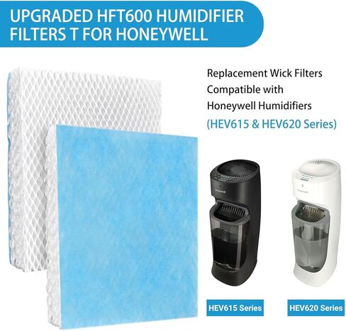 مرشحات HFT600 من ليميج، عبوة من 6 مرشحات هوائية متوافقة مع جهاز ترطيب برج هانيويل HEV615 HEV620 مقارنة بالجزء HFT600T HFT600PDQ in Kuwait