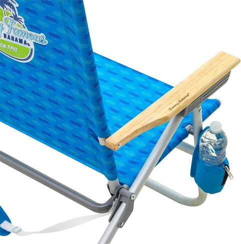 Tommy Bahama 2-Pack 4-Position Easy in-Easy Out Folding Backpack Beach Chair, Logo Stripe in Saudi Arabia