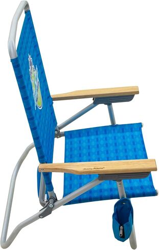 Tommy Bahama 2-Pack 4-Position Easy in-Easy Out Folding Backpack Beach Chair, Logo Stripe in Saudi Arabia