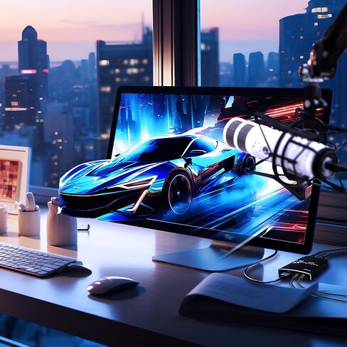 بطاقة التقاط الفيديو، بطاقة التقاط 4K 60 إطارًا في الثانية USB 3.0 مع ميكروفون 4K@60 هرتز، بطاقات التقاط حلقة HDMI لأجهزة نينتندو سويتش/الألعاب/البث المباشر لسلسلة Xbox X/S، تعمل مع PS4/5/PC/OBS/الكاميرا in Kuwait