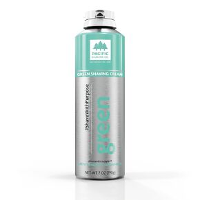 Pacific Shaving Company GREEN Shaving Cream, Shave with Purpose - Safe & Natural Ingredients, Cruelty Free, Made in the USA (7 oz)