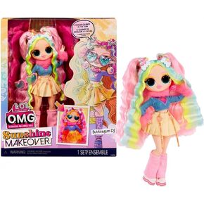 LOL Surprise OMG Sunshine Color Change Bubblegum DJ Fashion Doll with Color Changing Hair and Fashions and Multiple Surprises – Great Gift for Kids Ages 4+