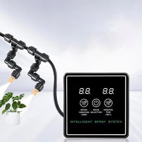 Reptile Mister System,Reptile Humidifier With Sensor,Terrariums Humidifier With 360°Adjustable Misting Copper Nozzles Waterproof Lcd Smart Misting System,Spray Kit For Amphibian