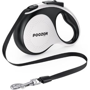 Retractable Dog Leash, 360° Tangle Free, 10 ft Strong Nylon Tap for Pets, Walking Leash for Small and Medium Dogs, Heavy Duty, One Button Break and Lock, Up to 33 lbs