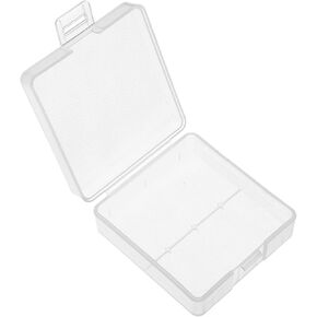 Heyiarbeit Battery Storage Case Holder Box for 2 9V Batteries, Clear Color (1 Pack)