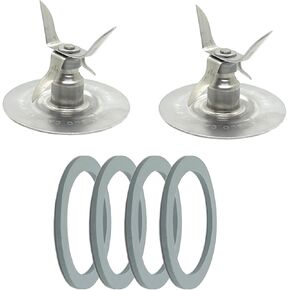 2 Pack of Blender Replacement Parts Blender Ice Crusher Blade with 4 Rubber O Ring Sealing Ring Gasket,Compatible with Aspas Para Licuadora Oster Osterizer