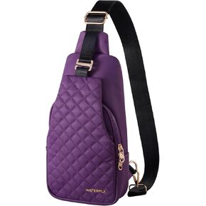 WATERFLY Small Crossbody Sling Backpack: Fashion Chest Crossbody Bag for Women Men Trendy Daypack Travel Bags