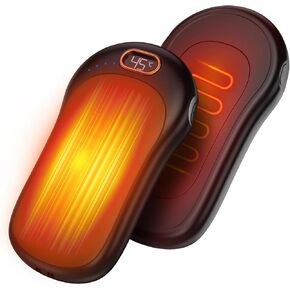 Hand Warmers Rechargeable,Magnetic 2 in 1 Hand Warmers,Single and Double-Side Heating Mode,Adjustable Temperature and Digital Display Hand Warmer 5000mAh,Gifts for Men and Women
