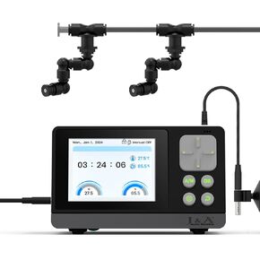 J&A Automatic Mister for Reptile Tank, Reptile Mister System with Programable Timer, Chameleon Mister with Adjustable Spray Nozzles, Black
