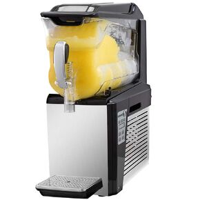 VBENLEM 110V Slushy Machine 20L Double Bowl Margarita Frozen Drink Maker 900W Automatic Clean Day and Night Modes for Supermarkets Cafes Restaurants Snack Bars Commercial Use