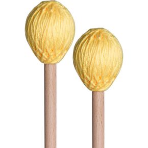 Medium Hard Yarn Head Keyboard Marimba Mallets with Maple Handles,Pack of 2 Blue (Blue)