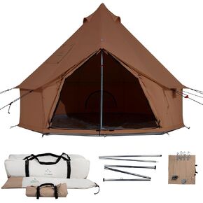 WHITEDUCK Regatta Canvas Bell Tent - w/StoveJack, Waterproof, 4 Season Luxury Camping and Glamping Yurt Tent Outdoor