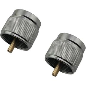 2PCS Flat Gas Cylinder Stove Adapter Propane American Gas Cylinder Goodyear Gas Adaptor Outdoor Camping Stove Adaptor Outdoor Cylinder LPG Cylinder Connector For Barbecue Party Picnic