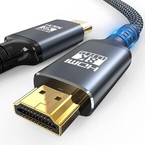 8K HDMI Cable 2.1 200 FT, 48Gbps Fiber HDMI 2.1 Cable in-Wall CL3 Rated Support 8K@60HZ/4K@120Hz,eARC Dynamic HDR,HDCP 2.2/2.3,3D,VRR Compatible for PS5/PS4/X-Box/Roku TV/RTX3080/3090