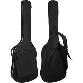 Bass Guitar Case, LETSROCK Bass Guitar Gig Bag 0.38 Inch Thick Padding Backpack Soft Electric Bass Guitar Bag Dual Adjustable Shoulder Strap Pocket & Neck Strap Gray