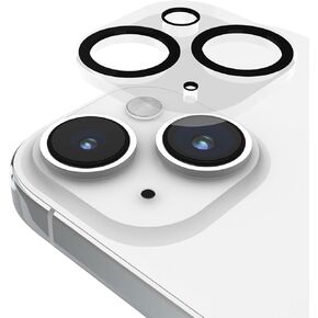Case-Mate Camera Lens Protector with Black Aluminum Rings for iPhone 15 / iPhone 15 Plus - Double Tempered Glass - Anti-Scratch Tech - Ultra HD View with Night Shooting, Case Friendly, Easy Install