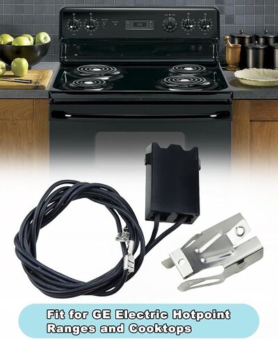 2Pack WB2X8228 Element Receptacle and Wire Kit Fit for GE Electric Ranges Electric Stove Burners parts Replaces AP2013499 PS242972 in Saudi Arabia