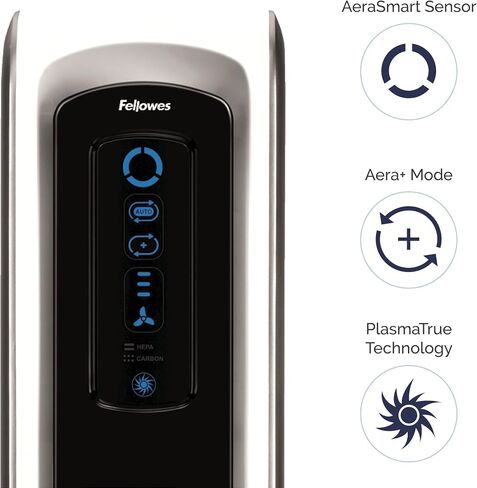 Fellowes AeraMax 100 Air Purifier for Mold, Odors, Dust, Smoke, Allergens and Germs with True HEPA Filter and 4-Stage Purification - 9320301, White, Small in Saudi Arabia