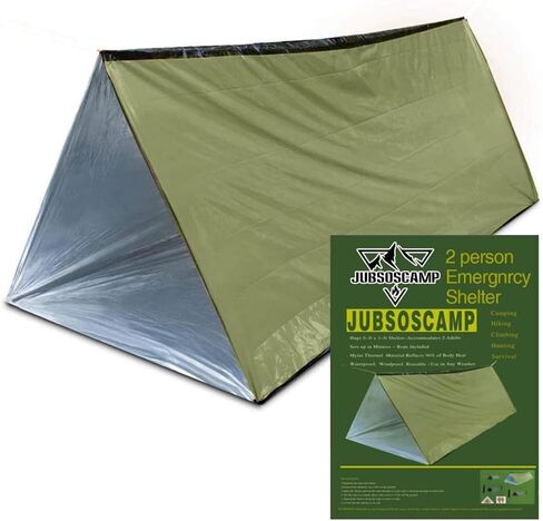 1 PCS Emergency Tent, Polyester Film Storm Shelter Survival Shelter for 2 Person Car Camping, Hiking & Outdoor Survival Kits (59 X 98.4 in) in Saudi Arabia