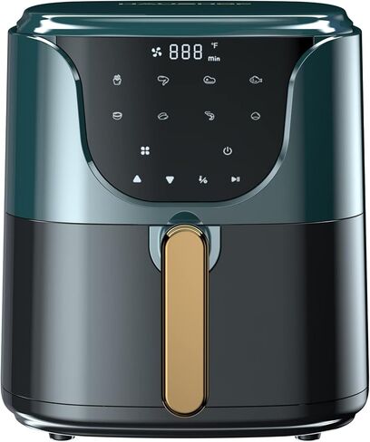 HAUSHOF 5.8 QT Air Fryer Small Oven, Digital Oil-Less Cooker Airfryer, 8 Presets Cooking Functions, Roast, Bake, Reheat, Cook Quikly with Nonstick Tray, Black in Saudi Arabia