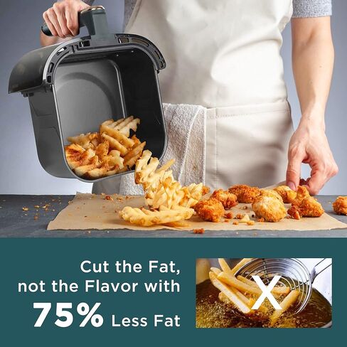 HAUSHOF 5.8 QT Air Fryer Small Oven, Digital Oil-Less Cooker Airfryer, 8 Presets Cooking Functions, Roast, Bake, Reheat, Cook Quikly with Nonstick Tray, Black in Saudi Arabia