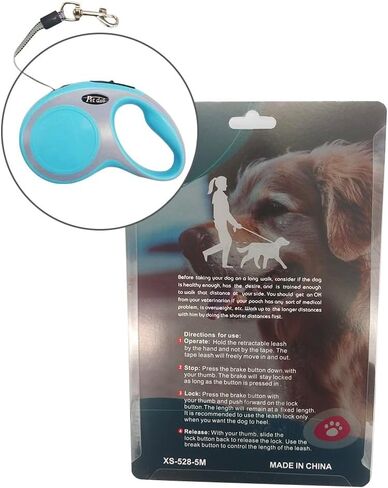 New Retractable Dog Leash (Cord), Ergonomic, Durable and Tangle Free Pet Walking Leash for Dogs Up to 26 lbs, 16 ft(Black) in Kuwait
