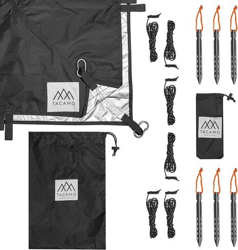Waterproof Camping Tarp Shelter for Backpacking, Hiking, Hammock, and Bushcraft (Black, 10 FT x 12 FT) in Saudi Arabia