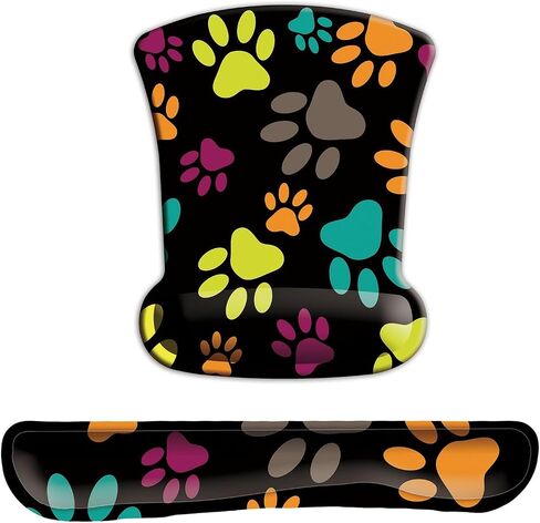 Dog Corgi Rest Mouse Pad Wrist Support with Ergonomic Memory Foam Computer Keyboard Rubber Easy Typing and Pain Relief for Home Office Gaming in Saudi Arabia
