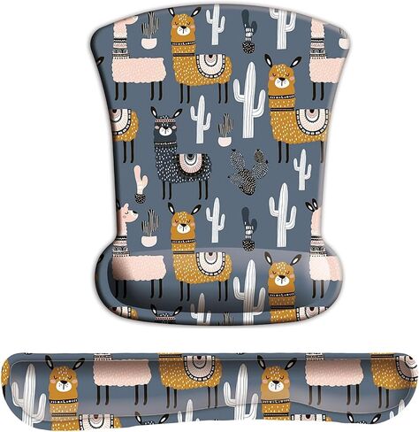 Dog Corgi Rest Mouse Pad Wrist Support with Ergonomic Memory Foam Computer Keyboard Rubber Easy Typing and Pain Relief for Home Office Gaming in Saudi Arabia