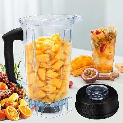 قطع غيار الخلاط لملحقات فيتاميكس، وعاء وعاء الخلاط بسعة 64oz متوافق مع Vitamix 5200 5000 6500 7500 750 Classic Explorian Vita-Prep vm0101 vm0102 vm0103 vm0197 E310 in Saudi Arabia