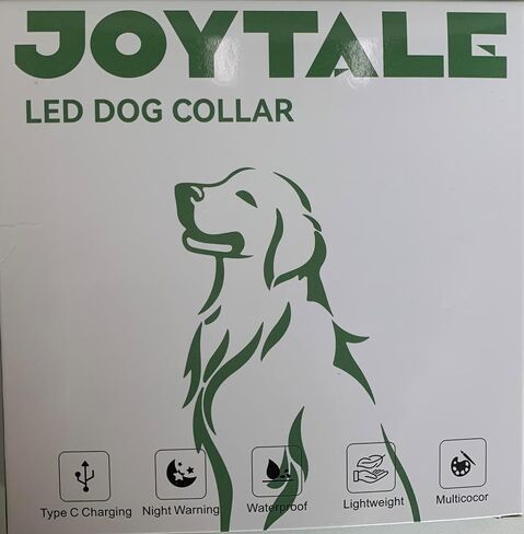 Joytale Light Up Dog Collar, Rechargeable Rainproof LED Dog Collar for Night Walking Safety, Soft Silicone Glow in The Dark Collar for Small Medium Large Dogs, Blue in Kuwait