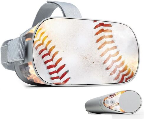 غلاف MightySkins متوافق مع Oculus Go Mobile VR - Fastball | غطاء ملتف واقٍ ومتين وفريد ​​من نوعه من الفينيل | سهل التطبيق والإزالة وتغيير الأنماط | صنع في الولايات المتحدة الأمريكية in Saudi Arabia