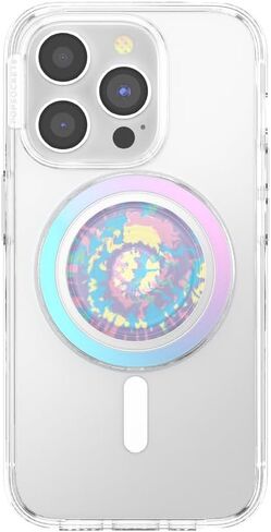 PopSockets Round Phone Grip Compatible with MagSafe, Adapter Ring Included, Phone Holder, Wireless Charging Compatible - Marble Swirl in Saudi Arabia
