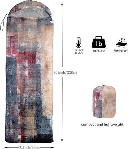 Sleeping Bags for Adults and Kids Backpacking Camping Sleeping Bags for Girls and Boys Lightweight Waterproof Cold/Warm 3-Season in Saudi Arabia