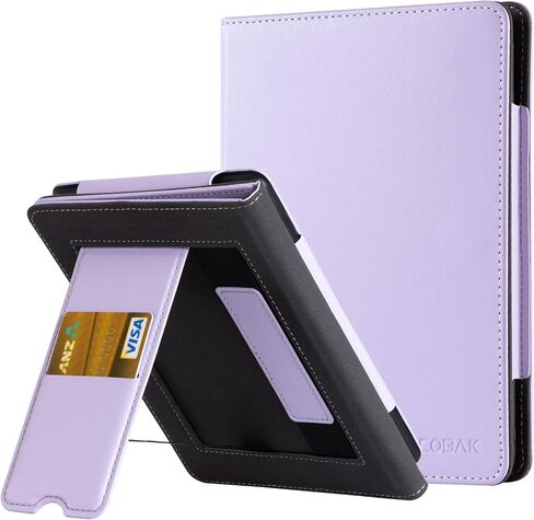 CoBak Case with Stand for Kindle Paperwhite - Durable PU Leather Cover with Auto Sleep Wake, Card Slot, Hand Strap Feature - Fits Kindle Paperwhite 11th Generation 6.8" Signature Edition 2021 Released in Saudi Arabia