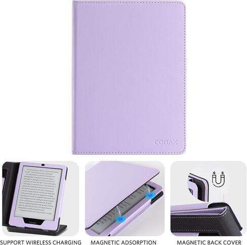 CoBak Case with Stand for Kindle Paperwhite - Durable PU Leather Cover with Auto Sleep Wake, Card Slot, Hand Strap Feature - Fits Kindle Paperwhite 11th Generation 6.8" Signature Edition 2021 Released in Saudi Arabia